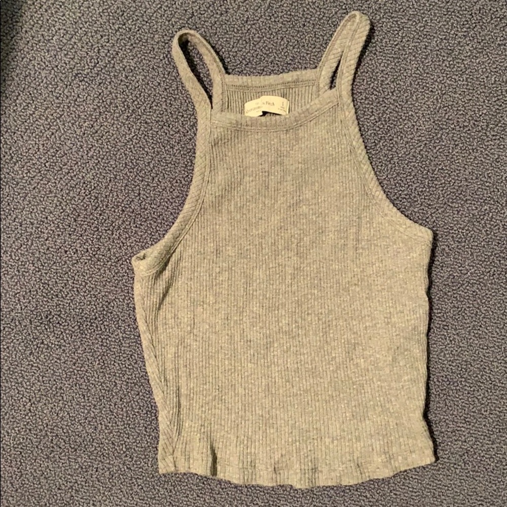 abercrombie and fitch grey tank